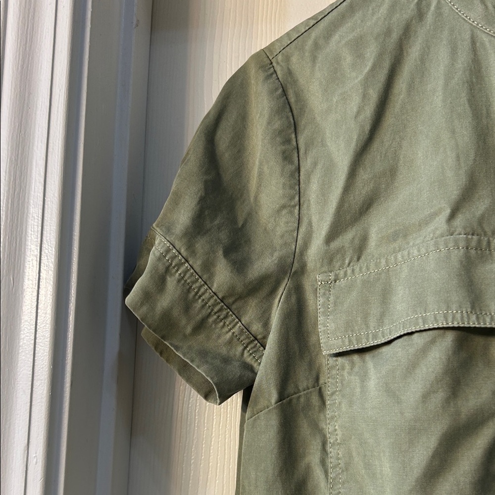 J. Crew Factory Khaki Green Mini Dress Minimalist Style Vacation Wear - Picture 7 of 10